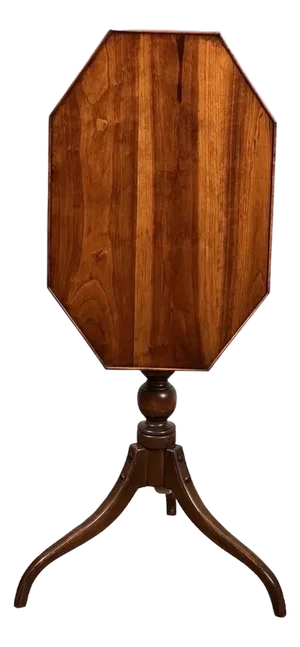Vintage Federal Style Cherry Octagonal Tilt Top Candlestand by Stickley