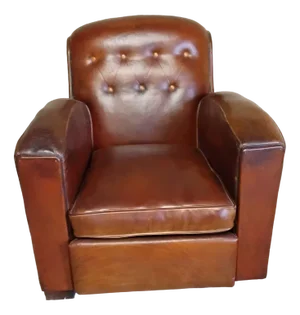 Brown Leather Club Chair