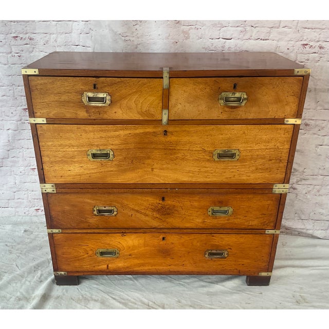 19th Century English Campaign Chest of Drawers, For Sale - Image 13 of 13
