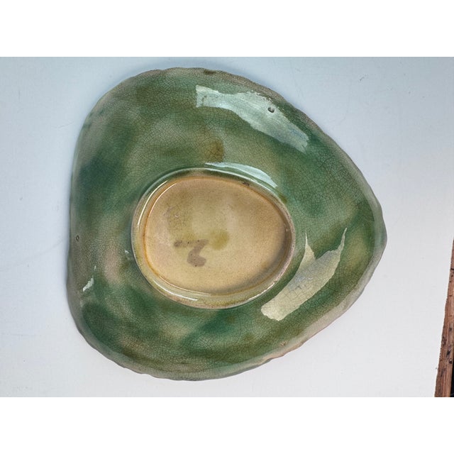 English Geranium Leaf Majolica Plate For Sale - Image 3 of 6