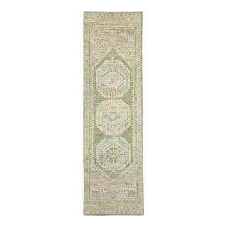Turkish Oushak Runner Rug 2'11" x 10' #17237 For Sale