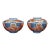 Pair Meiji 19th C Arita Imari Chawan Lidded Bowls For Sale