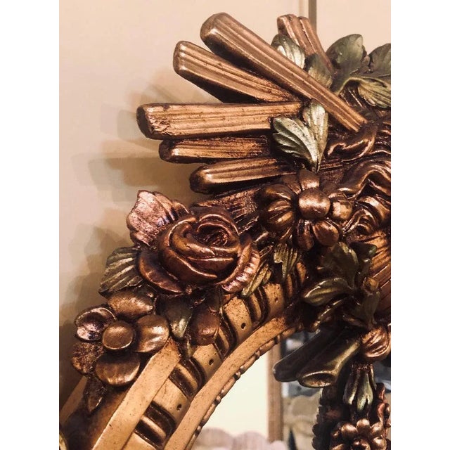 Hollywood Regency Carved Wall Console or Over the Mantle Mirror For Sale In New York - Image 6 of 13
