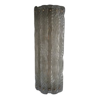 Murano Art Glass Semi Circle Transparent Wall Light, 2000 For Sale