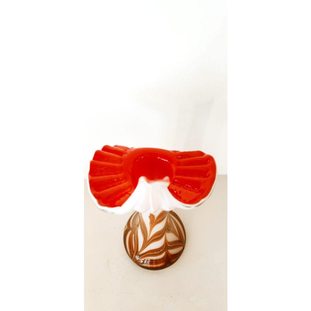 Red Vintage Vase in Murano Multilor For Sale - Image 8 of 18