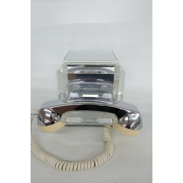 Mid Century Modern Lucite and Mirror Chrome Telephone by TeleConcepts