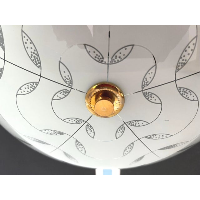 Metal Modern Floral Flush Light, C1970 For Sale - Image 7 of 18