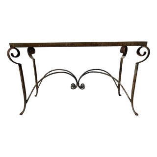 Vintage Iron Console Table For Sale