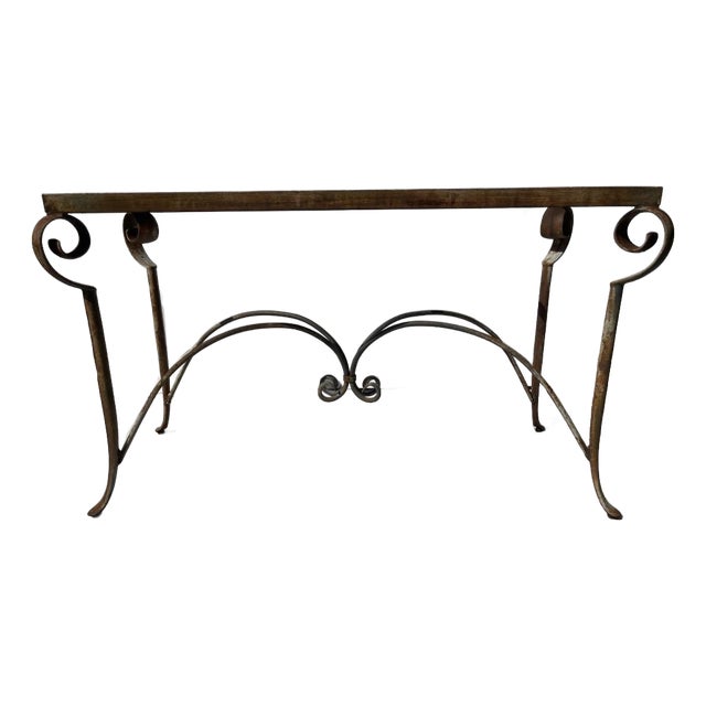 Vintage Iron Console Table For Sale