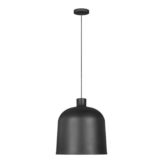 Visual Comfort Modern Foundry Pendant LED Nightshade Black For Sale