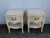 Cream French Shabby Chic Painted Nightstands Side End Bedside Tables a Pair 6238 For Sale - Image 8 of 18