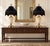 Leviton Vintage Neoclassical Cream Urn Lamps With Midnight Black Velvet Fringe Shades - a Pair For Sale - Image 4 of 11