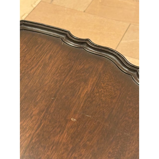 Stickley Mahogany Chippendale Pie-Crust Pedestal Table For Sale - Image 9 of 11