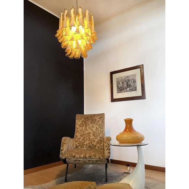 Vintage Italian Caramel Murano Glass Chandelier from Mazzega, 1970s For Sale - Image 18 of 18