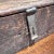 AMBIANIC presents Antique Wood Covered Box Hinged Latched Distressed Key Lock transport chest 6.5 h x 10 d x 28.75...