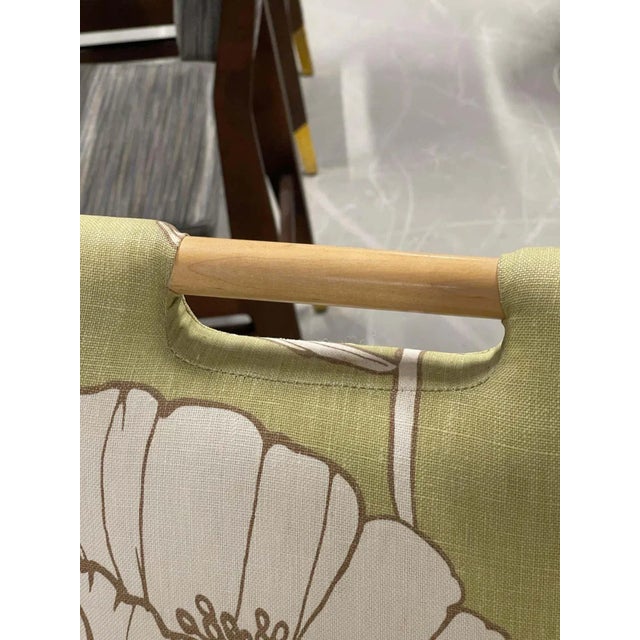 Mid-Century Modern 2000s Donghia Bar Stools with Floral Upholstery- Set of 3 For Sale - Image 3 of 13