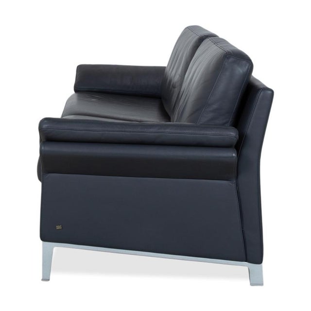 Model 3300 3-Seater Sofa in Black Leather from Rolf Benz For Sale - Image 11 of 12