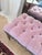 Textile Late 19th Century Hollywood Regency Pink Velvet Tufted Bench With Ornate Carved Frame For Sale - Image 7 of 9