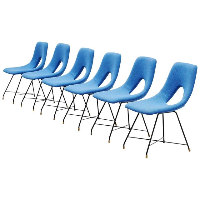 Cosmos Dining Chairs by Augusto Bozzi for Saporiti, Italy, 1954, Set of 6 For Sale - Image 10 of 10