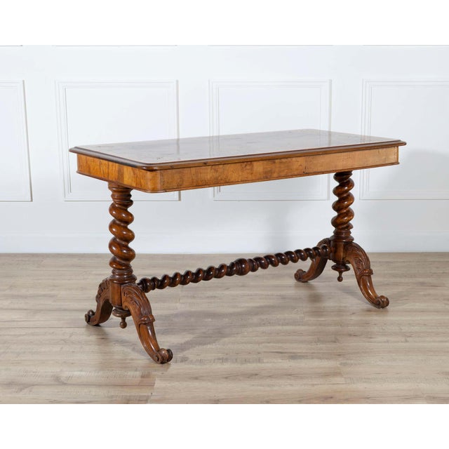 Lombardy Rectangular Table in Walnut and Precious Wood Marquetry, Italy, 19th Ce For Sale - Image 10 of 16
