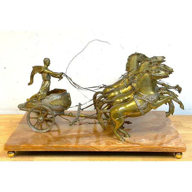 Monumental Grand Tour Imperial Roman Triumphator Driving a Four-Horse Quadriga For Sale - Image 16 of 18