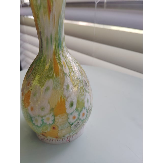 Green Italian Green Murano Vase For Sale - Image 8 of 17