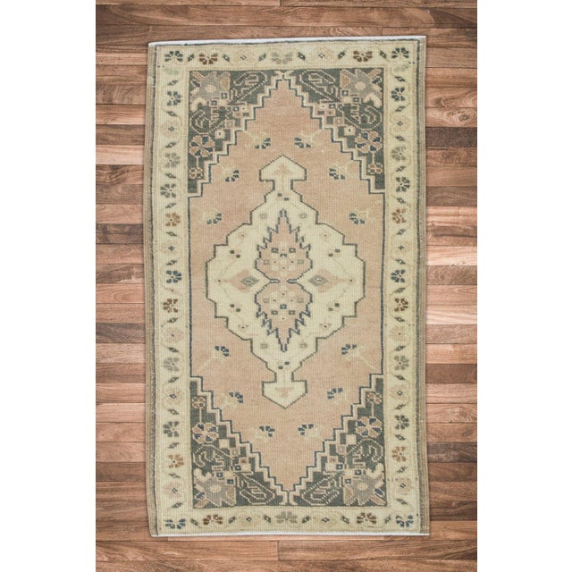 Early 21st Century Oriental Hand Knotted Rug Turkish Mini Rug 1'7" x 3' For Sale - Image 5 of 5