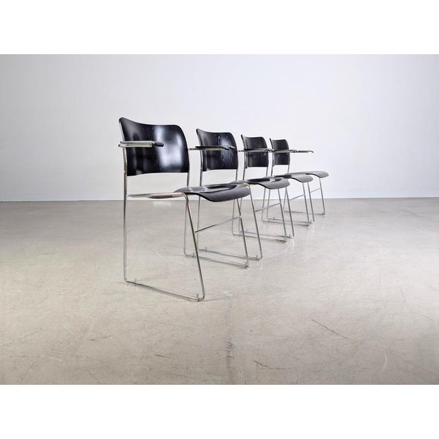 Black Howe 40/4 Chairs by David Rowland, Set of 4 For Sale - Image 8 of 18