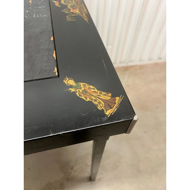 Do you play Bridge or MahJong? This piece is so special I couldn't pass it up. A steel frame with legs that very easily...