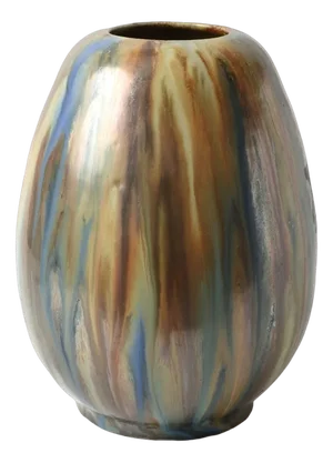 Drip Glaze Stoneware Vase by Roger Guerin, 1930s
