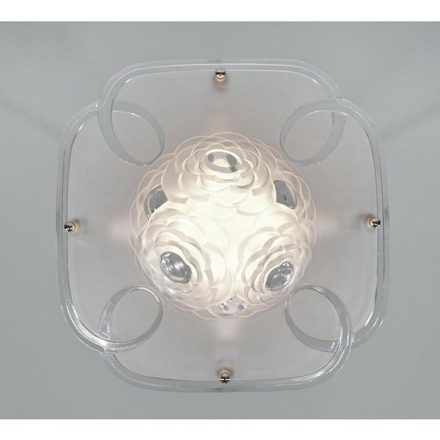 1930s French Art Deco Pendant Light by Degue 1930 France For Sale - Image 5 of 11