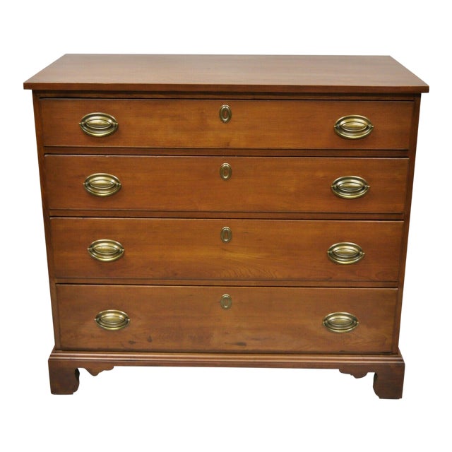 19th C. Antique Mahogany Federal Dresser Commode Bachelor Chest of