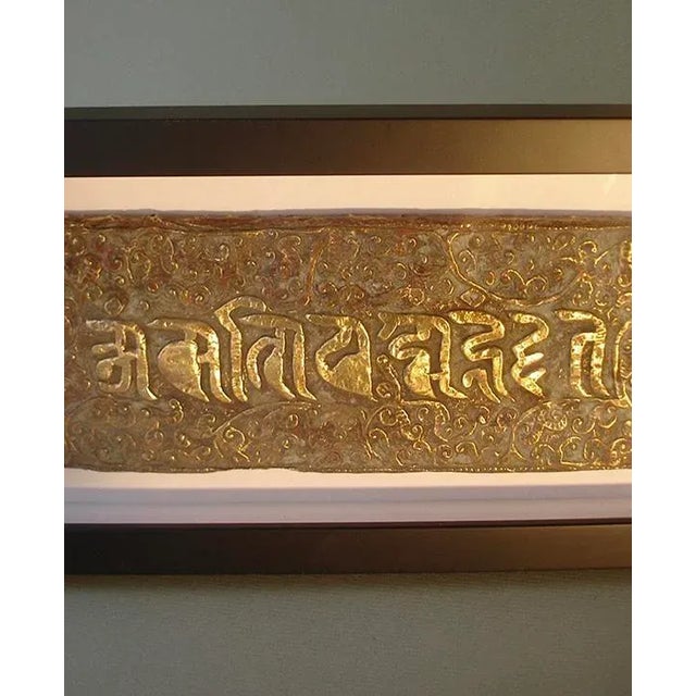 Asian Antique Antique Nepalese Sutra Cover - Lantsa For Sale - Image 3 of 9