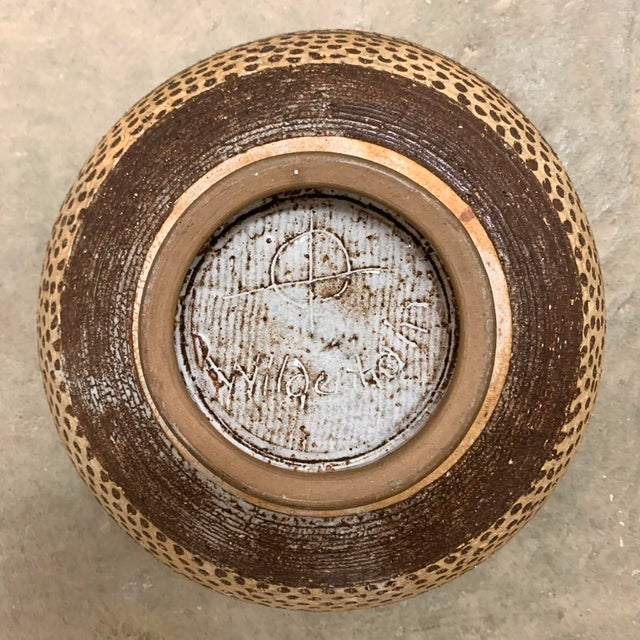 . 1950s Frans Wildenhain Sgrafitto and Slip Decorated Studio Pottery Bowl For Sale - Image 9 of 9