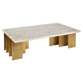 Pianist Estremoz Marble Coffee Table by Insidherland For Sale