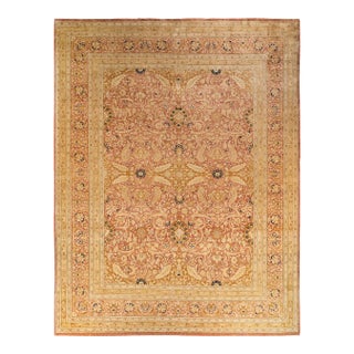 Mogul, One-of-a-Kind Hand-Knotted Area Rug in Orange, 9' 3" x 12' 1" For Sale