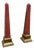 Red Resin Obelisks by Jacques Charpentier, 1990s, Set of 2 For Sale