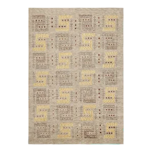 Rug & Kilim’s Scandinavian Style Rug in Beige-Brown, With Geometric Patterns