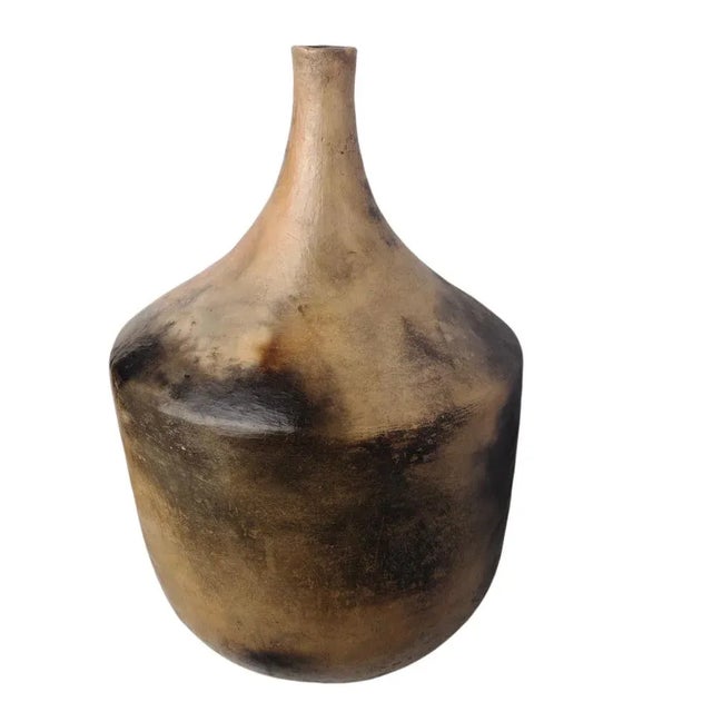 Contemporary Gafsa Long-Necked Earthenware Vessel For Sale - Image 3 of 6