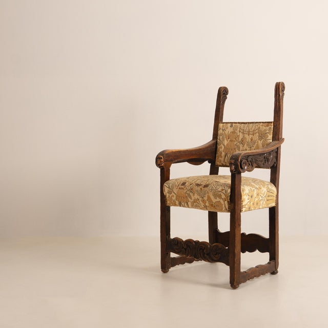 Medival French Armchair, France, 18th Century For Sale - Image 12 of 12