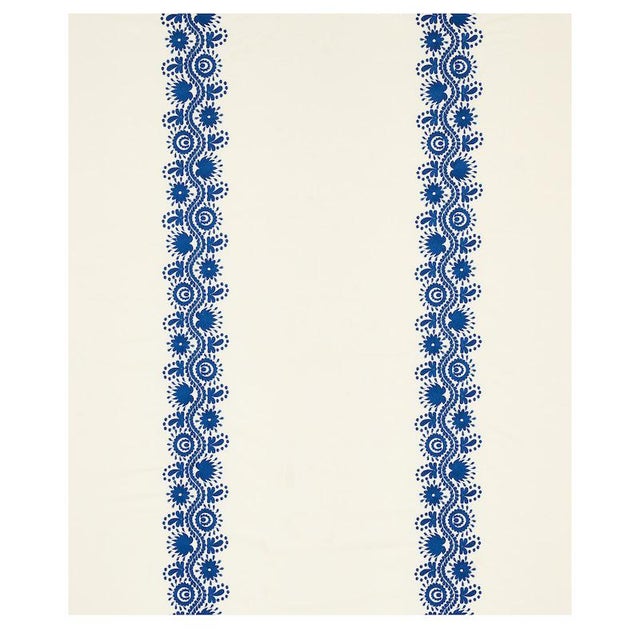 Inspired by the folkloric embellishments on an antique Ukrainian blouse, Theodora Embroidery features a pair of vertical...