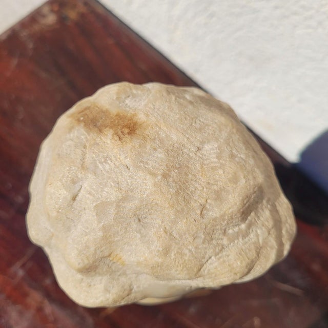 Stone 17th Century White Marble Putto Head on a Column For Sale - Image 7 of 18