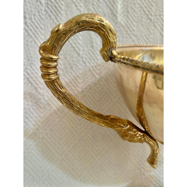 Vintage Neoclassical Andrea by Sadek Brass Compote With Grapes Design For Sale In New Orleans - Image 6 of 12