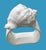 Porcelain Sea Shell Napkin Rings- Set of 8 For Sale - Image 4 of 6