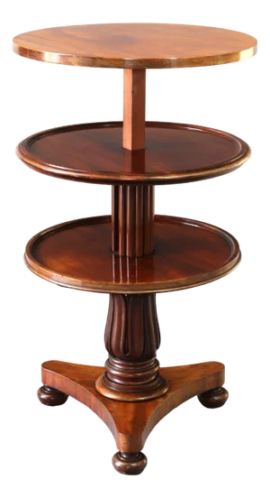William IV Metamorphic Mahogany Coffee Table or Three-Tier Dumbwaiter, 1835