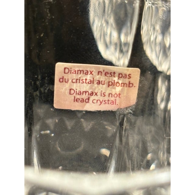 Crystal Wine Goblets From French Maker Cristal D’Arques in the Longchamp Pattern - Set of Four For Sale In Atlanta - Image 6 of 6