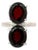 Retro Style Bold Two-Stone 8.47 Carat Garnet Ring in Sterling Silver - Size 8 For Sale