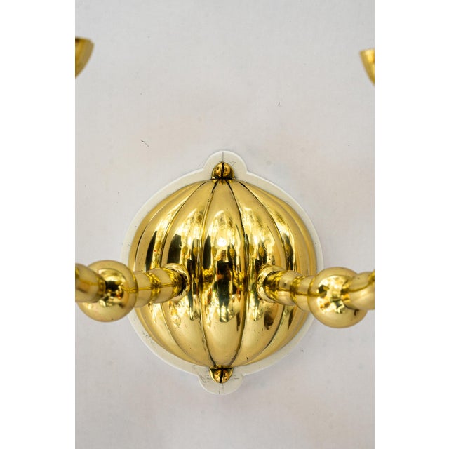 Art Deco Wall Lamps with Fabric Shades, Vienna, 1920s, Set of 5 For Sale - Image 9 of 18