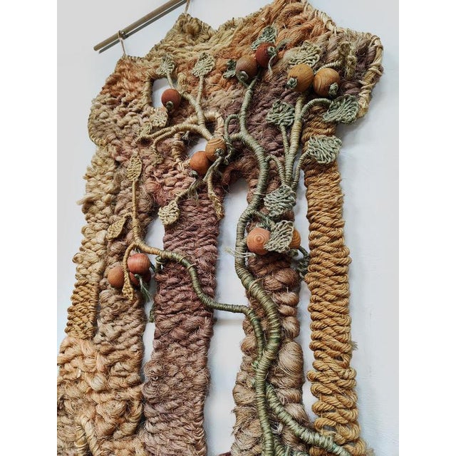 Mid-Century Macramé Wall Tapestry, 1960s For Sale - Image 7 of 8