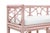 Feguson Pink Rattan Linen Cushioned Bench For Sale In New York - Image 6 of 7